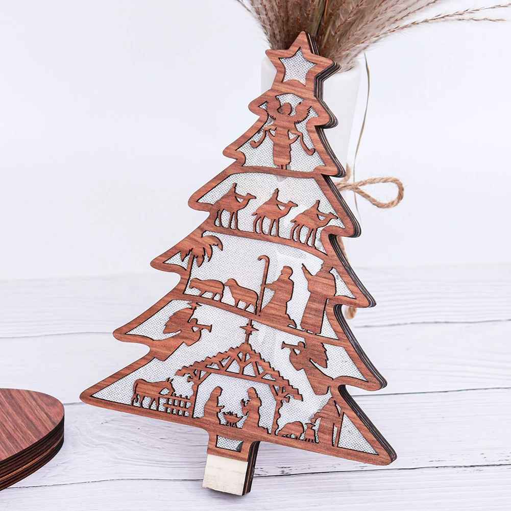 Simple Easter Tree, Nativity Scene Christmas Ornaments, Ornament With Light, Wear-Resistance Christmas Decor DCLAF24